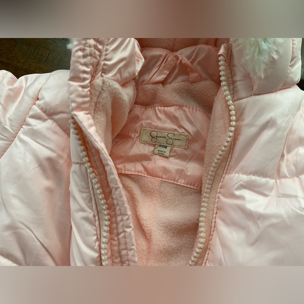 •NWT•Jessica Simpson Infant Girl Snow Suit Pram- ‘Blush Pink’ - Picture 12 of 14